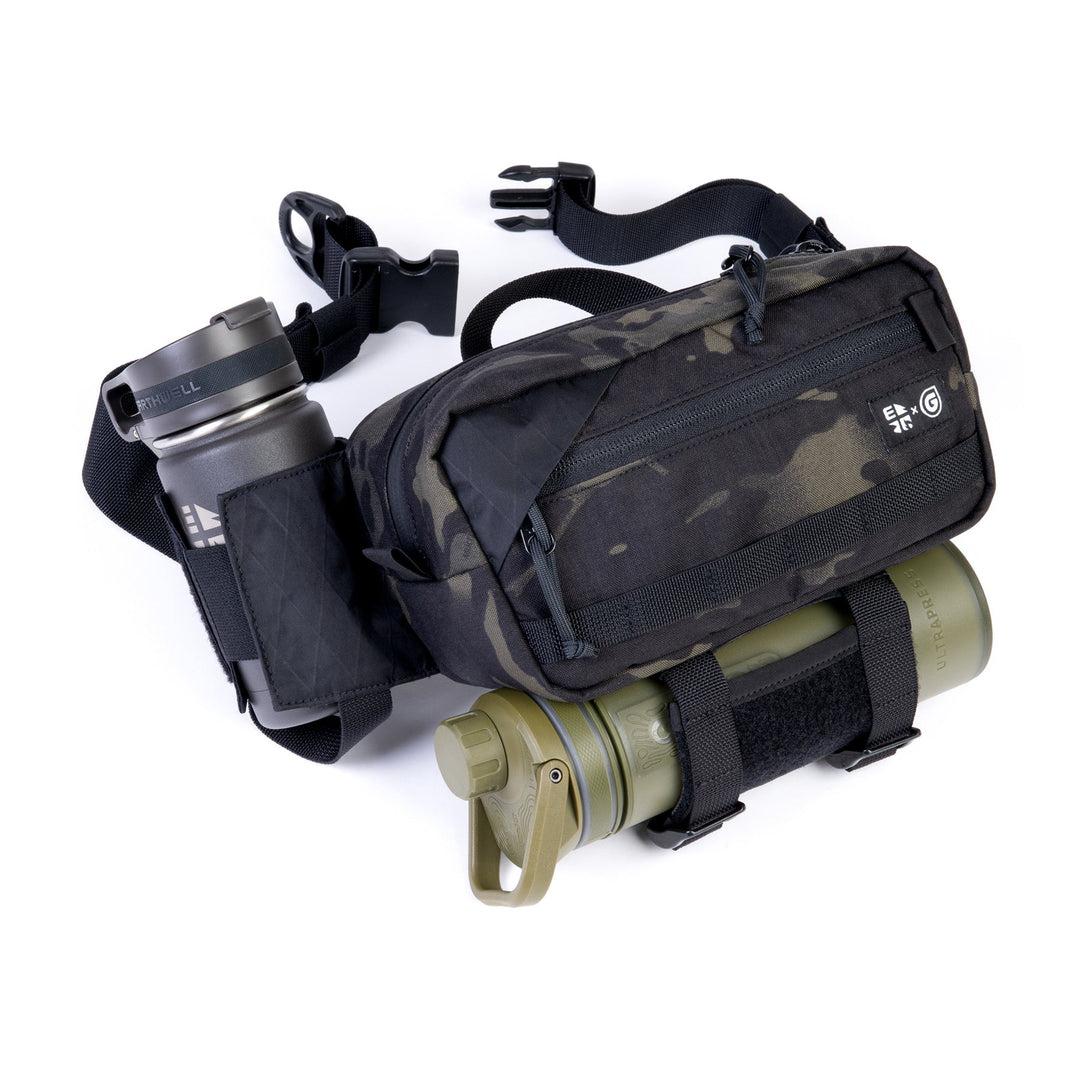 Earthwell® Grayl® 4.5L BottleLock™ Hip Pack / UltraPress® Olive Drab / 12oz Roaster™ Bottle / MultiCam Black